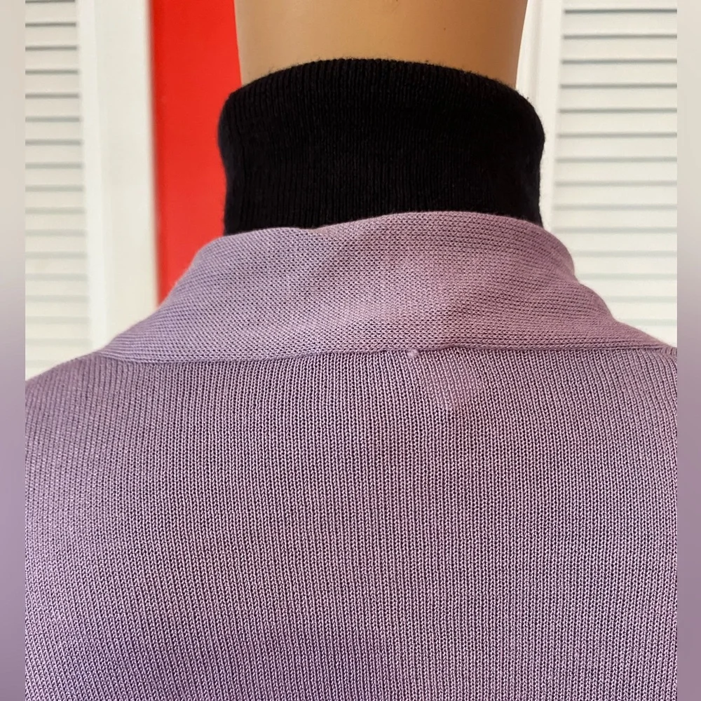 Eileen Fisher purple wrap waist blouse in size petite large. - Picture 6 of 16